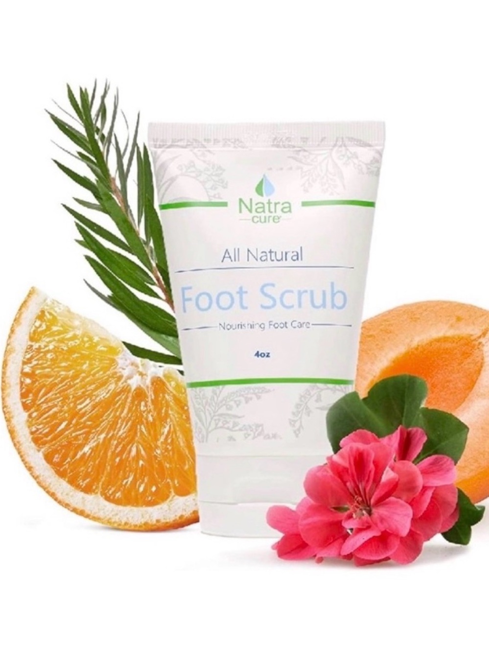 Natra Cure Foot Scrub Nourishing Foot Care 4oz ( Set Of 2)